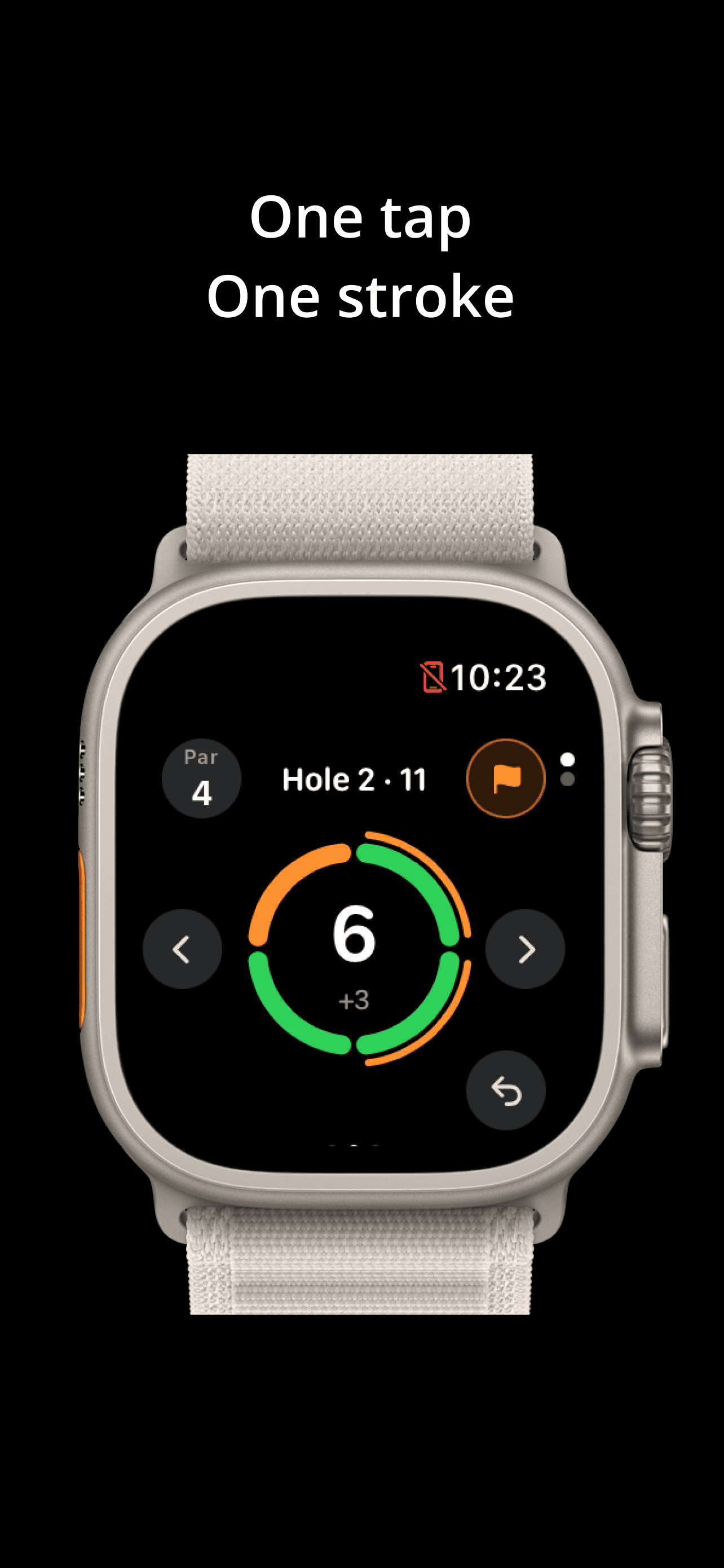 GolfCounter stroke counter on Apple Watch